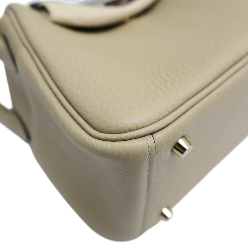 風衣灰 Clemence牛皮 Mini Lindy 肩背包 K刻 金釦【HERMES 愛馬仕】 H079086CC-8