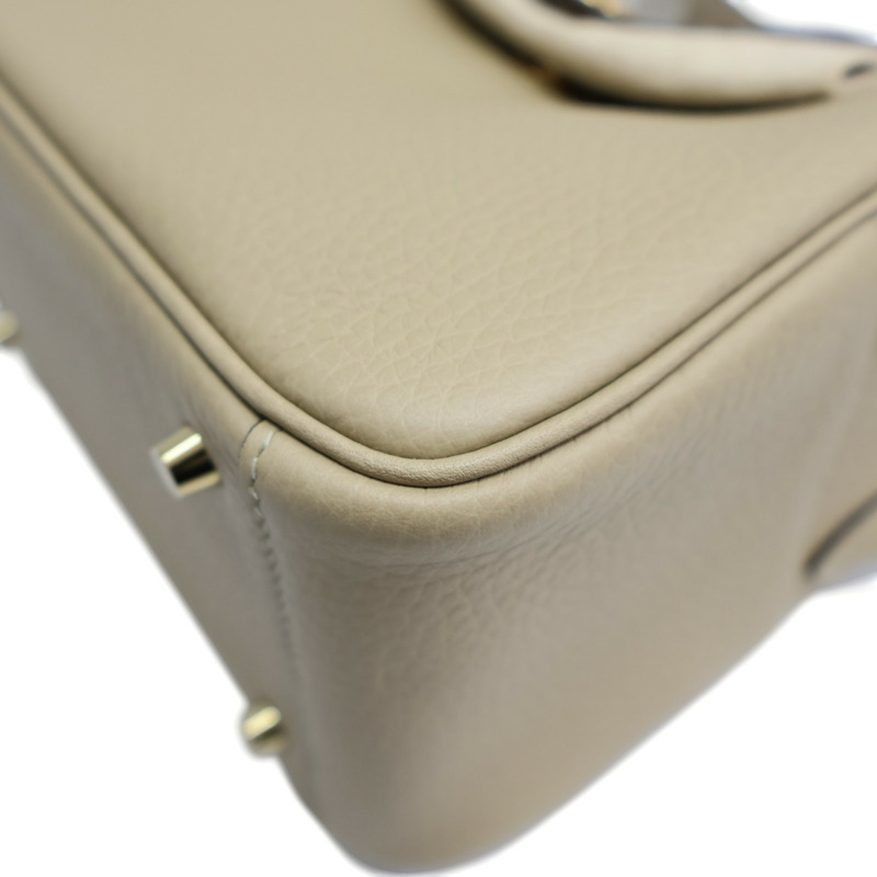 風衣灰 Clemence牛皮 Mini Lindy 肩背包 K刻 金釦【HERMES 愛馬仕】 H079086CC-9