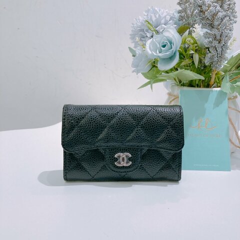 TW4806 Chanel 香奈兒經典翻蓋式卡包 Classic Flap Card Holder Caviar