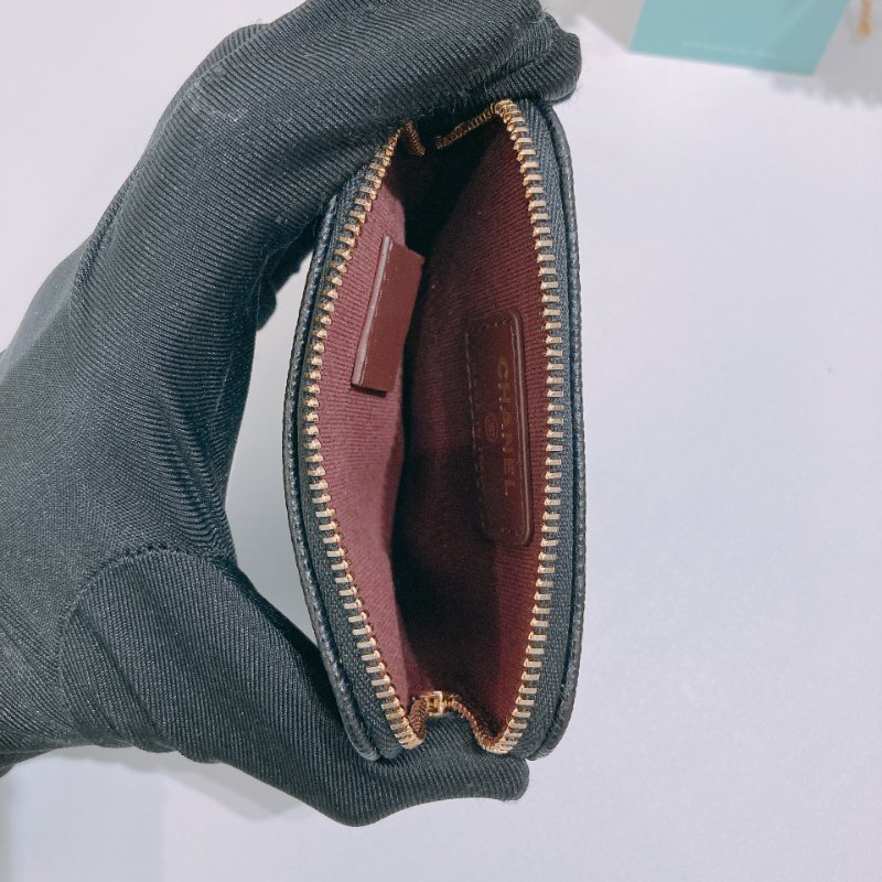 TW4807	Chanel香奈兒經典豆腐零錢包  Classic Zipped Coin Card Holder Caviar-4
