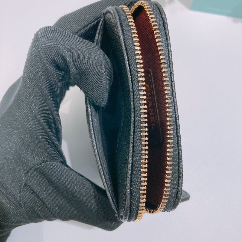 TW4807	Chanel香奈兒經典豆腐零錢包  Classic Zipped Coin Card Holder Caviar-5