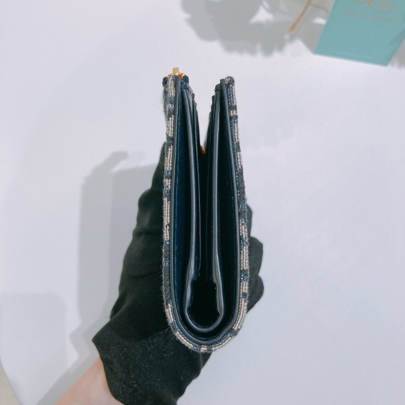 TW4810	Dior 迪奧蒙田經典花紋銀包 30 Montaigne Dahlia Wallet Oblique Blue-2