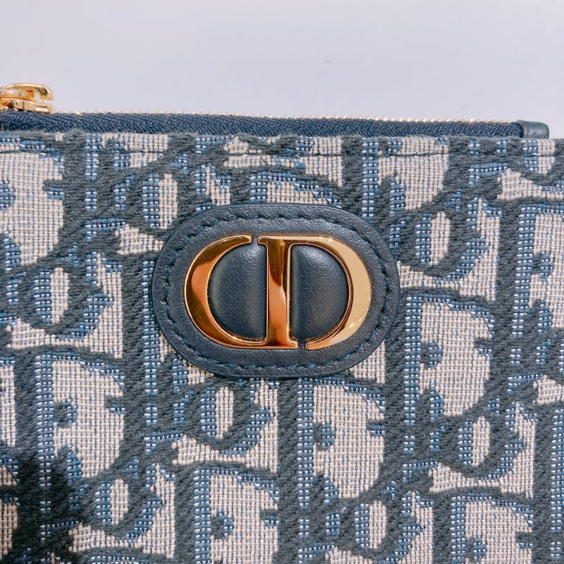 TW4810	Dior 迪奧蒙田經典花紋銀包 30 Montaigne Dahlia Wallet Oblique Blue-4