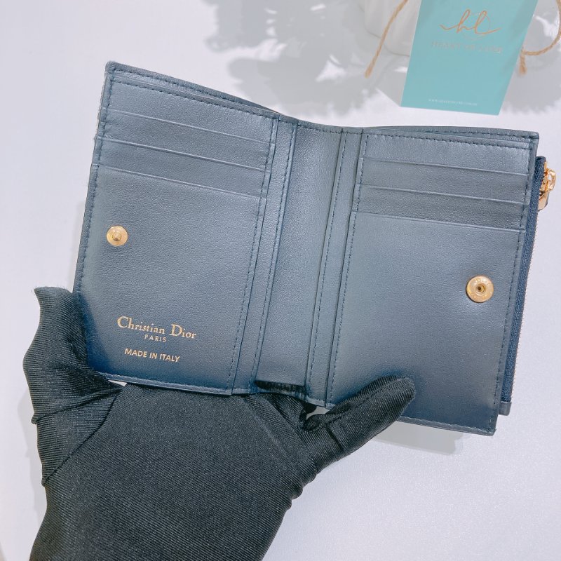 TW4810	Dior 迪奧蒙田經典花紋銀包 30 Montaigne Dahlia Wallet Oblique Blue-6
