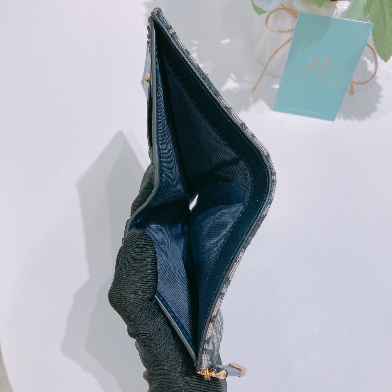 TW4810	Dior 迪奧蒙田經典花紋銀包 30 Montaigne Dahlia Wallet Oblique Blue-7