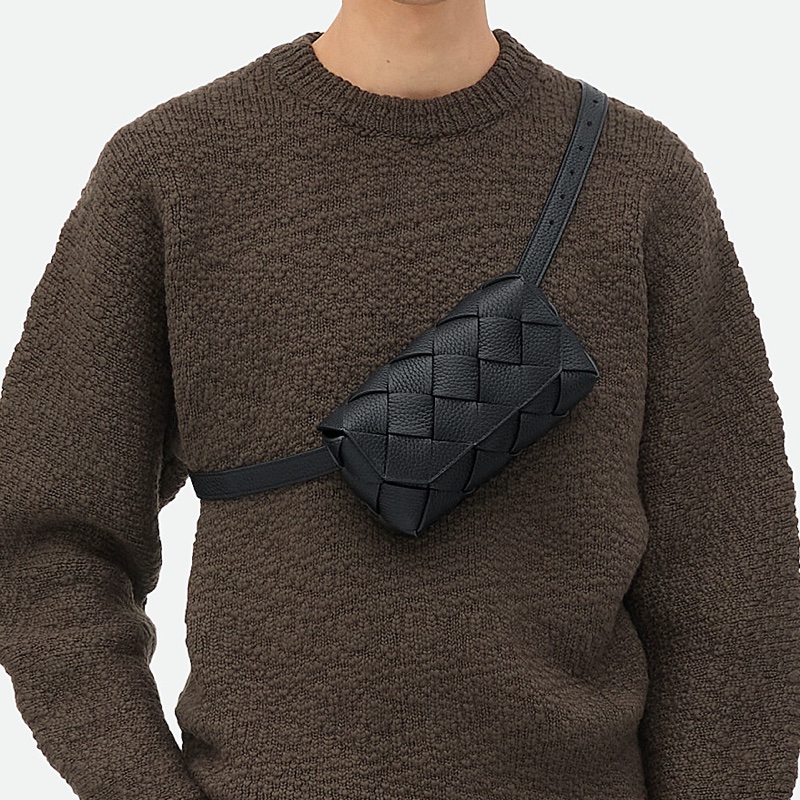 BV黑編織牛皮Diago 腰包805773V4FV18803-1