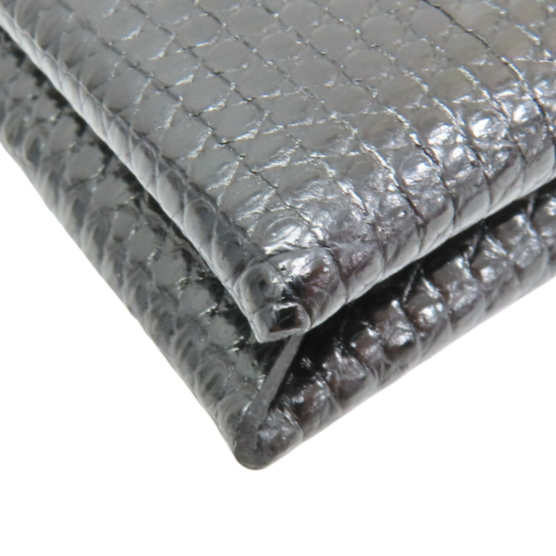 黑色 蜥蜴皮 Calvi 名片夾 K刻 銀扣【HERMES 愛馬仕】 H085836CK-10