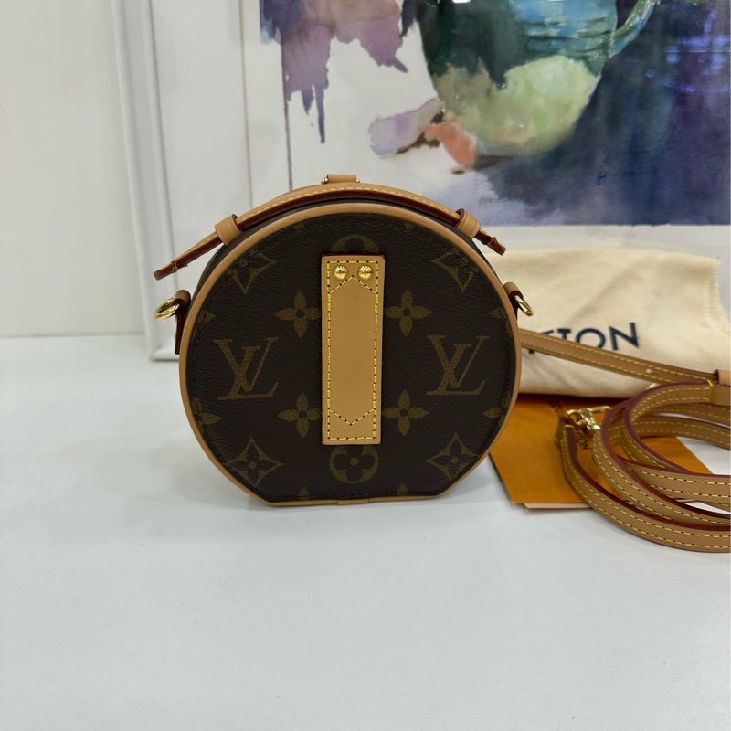 LV 老花圓餅包mini 晶片 有購證 99新 尺寸：13x12x6.5cm-1