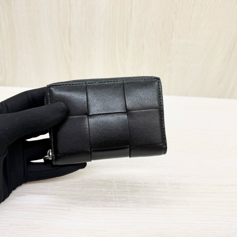 BV黑牛皮Cassette Zippered Coin Purse零錢包-8