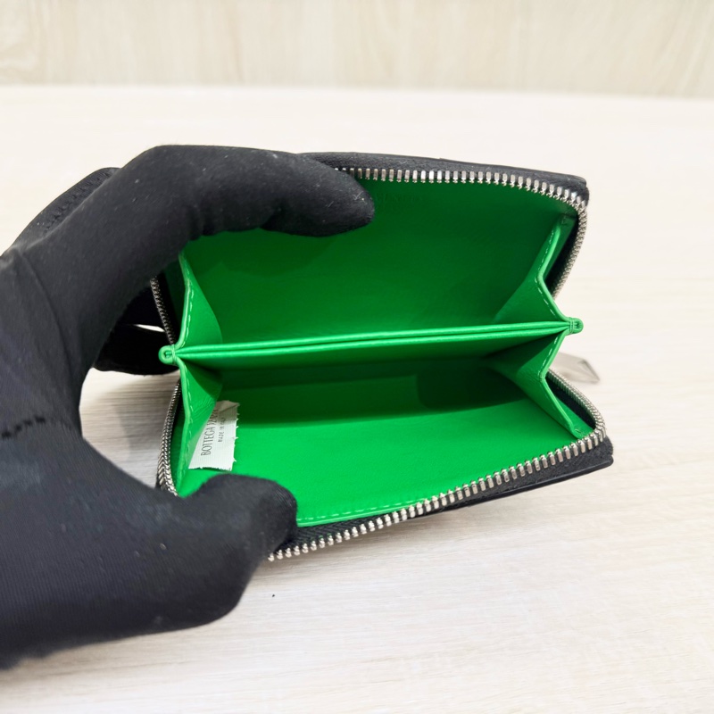 BV黑牛皮Cassette Zippered Coin Purse零錢包-9