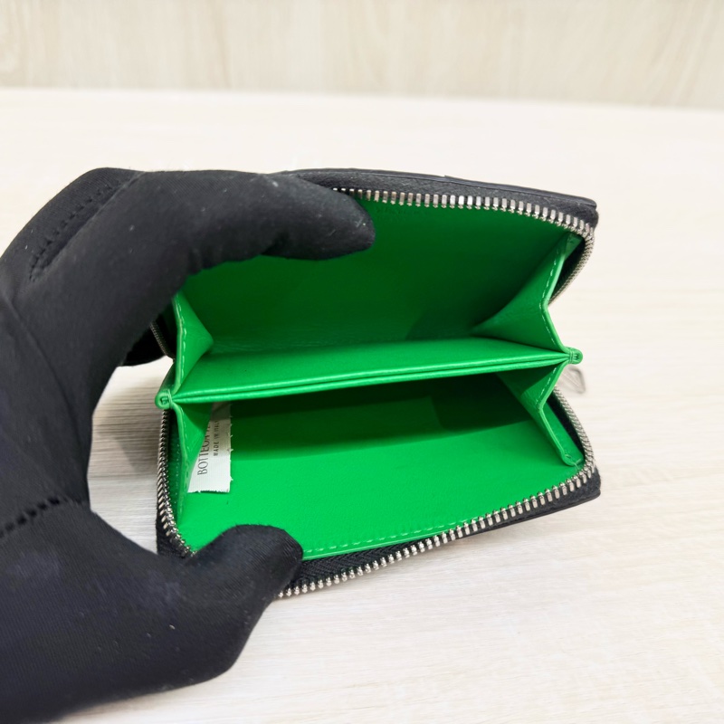 BV黑牛皮Cassette Zippered Coin Purse零錢包-10