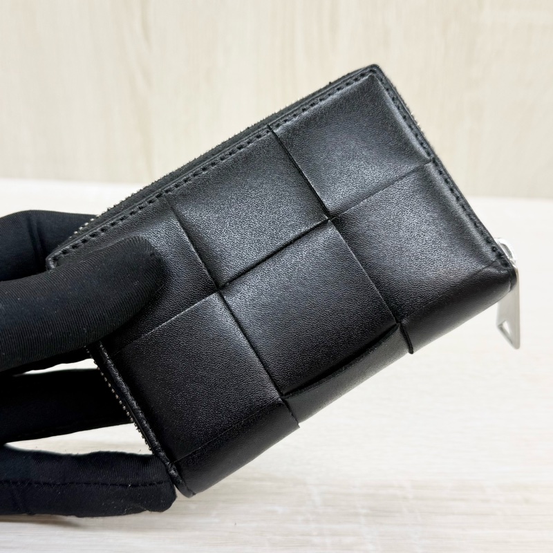 BV黑牛皮Cassette Zippered Coin Purse零錢包-12