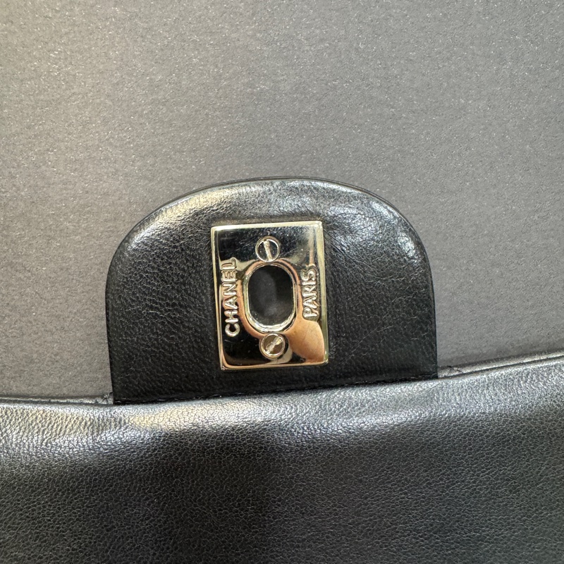 🕯️超優惠香奈兒CHANEL Classic Flap 25cm黑銀羊皮雙蓋口蓋包 A01112優雅大氣 🖤-24
