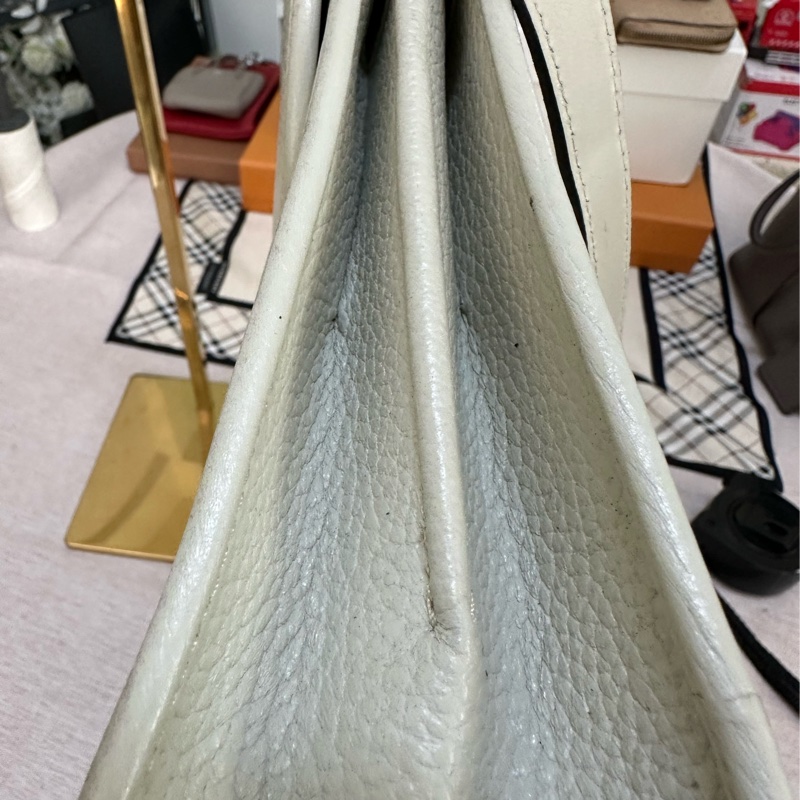 Dior 白色手提 斜背包 豬鼻扣荔枝牛皮-14