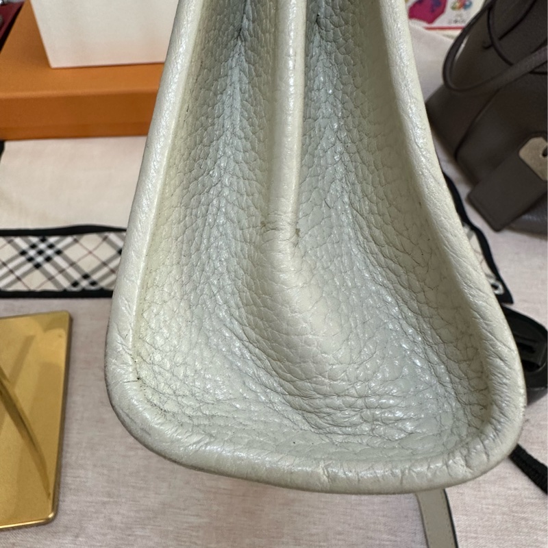 Dior 白色手提 斜背包 豬鼻扣荔枝牛皮-16