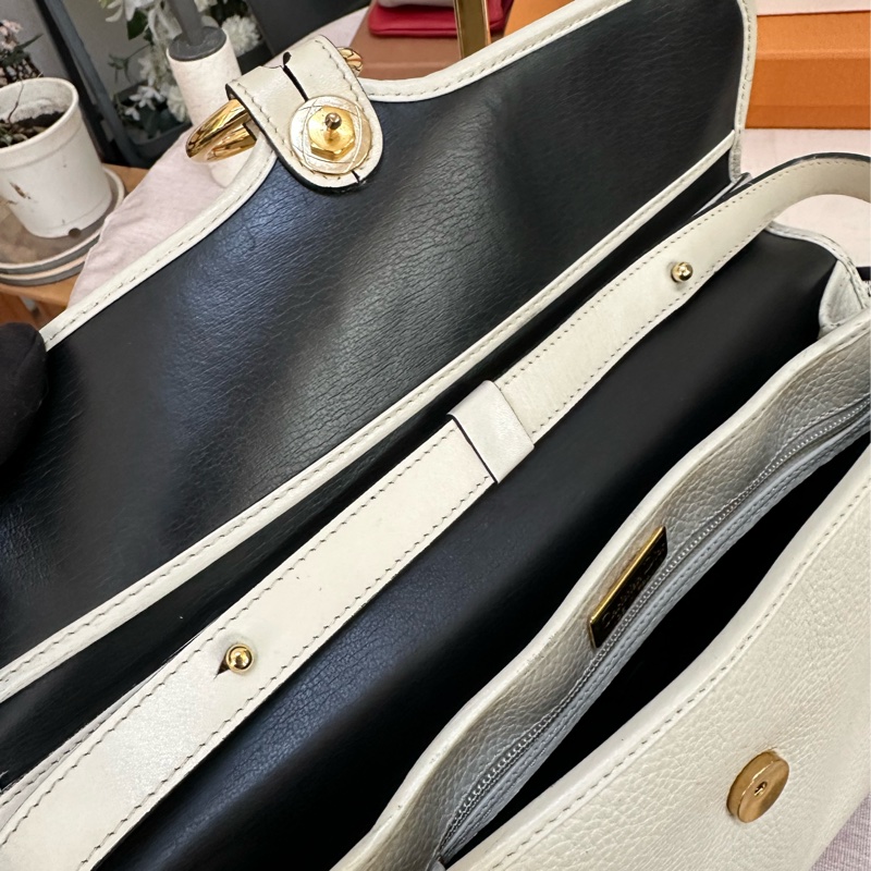 Dior 白色手提 斜背包 豬鼻扣荔枝牛皮-20