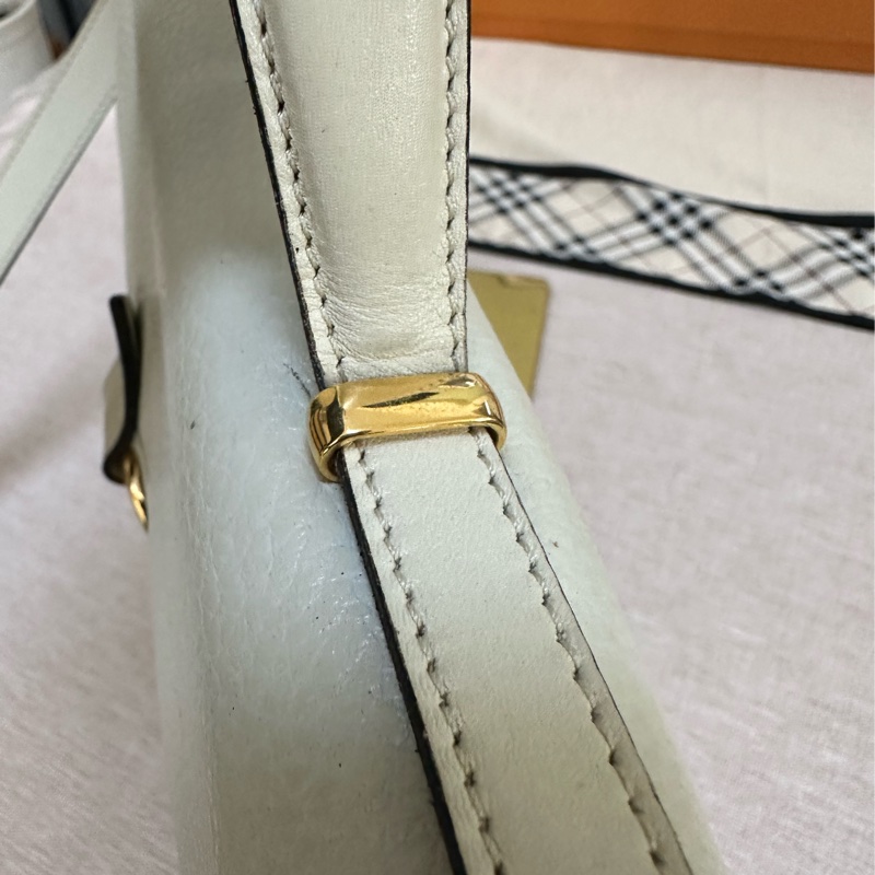 Dior 白色手提 斜背包 豬鼻扣荔枝牛皮-30