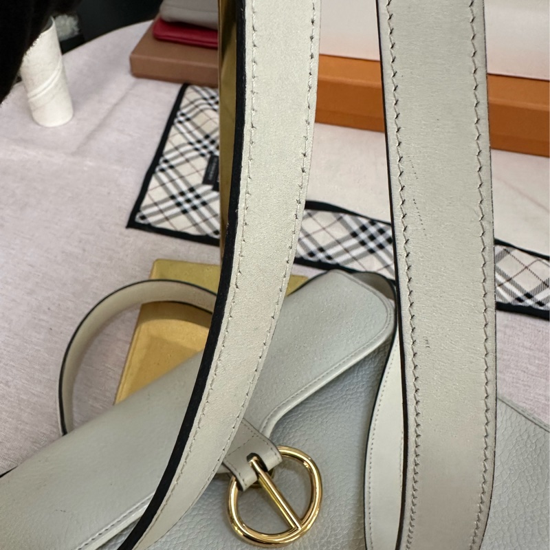 Dior 白色手提 斜背包 豬鼻扣荔枝牛皮-31