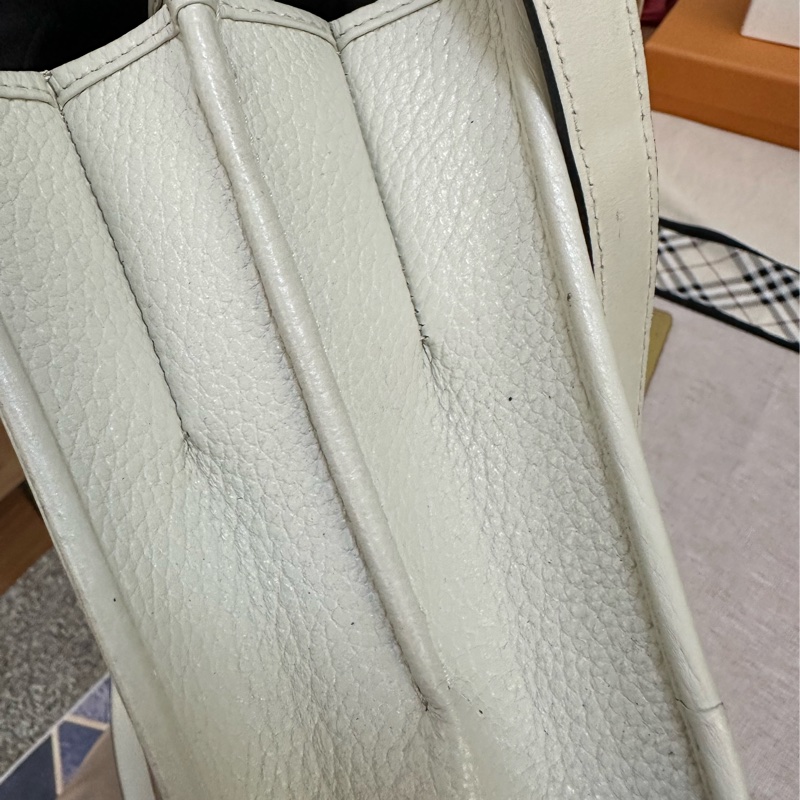 Dior 白色手提 斜背包 豬鼻扣荔枝牛皮-33