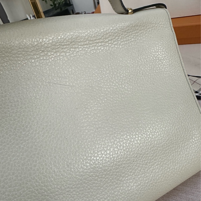 Dior 白色手提 斜背包 豬鼻扣荔枝牛皮-35