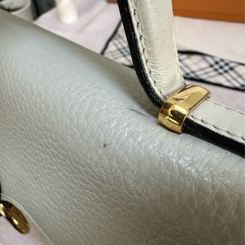 Dior 白色手提 斜背包 豬鼻扣荔枝牛皮-37