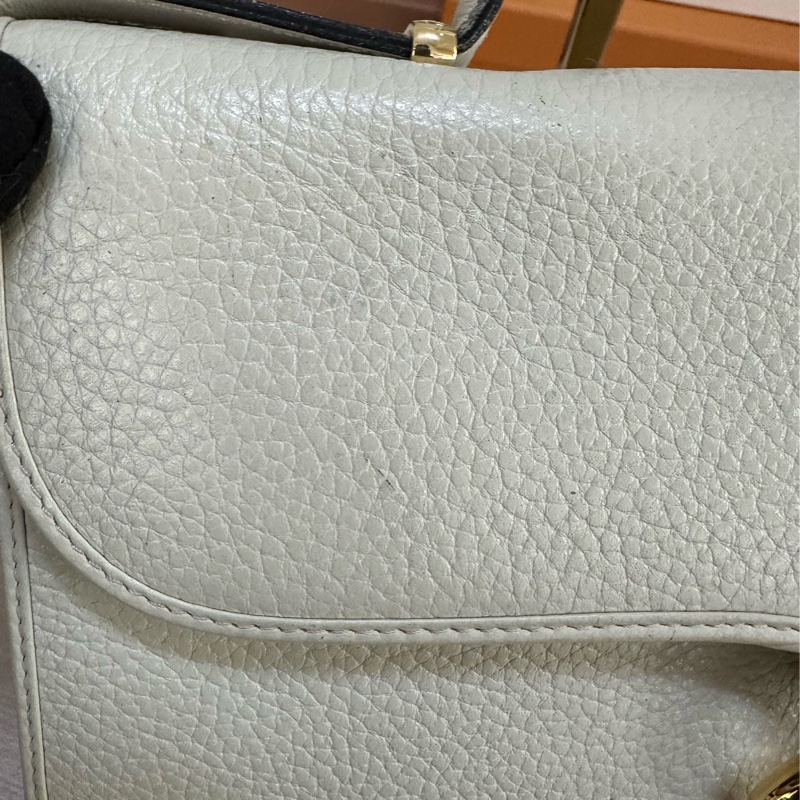 Dior 白色手提 斜背包 豬鼻扣荔枝牛皮-39