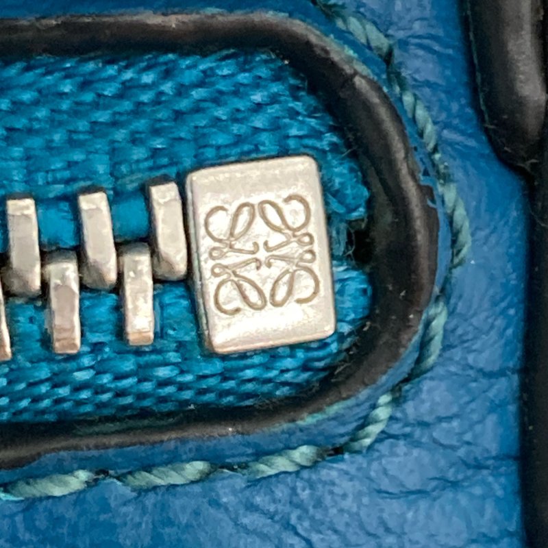 MS0682 Loewe 羅意威 迷你 拼圖包 牛皮 手提 斜背 單肩 黑色 綠色 藍色 銀扣 Mini Puzzle Bag Calfskin Blue,Green and Black X PHW-25