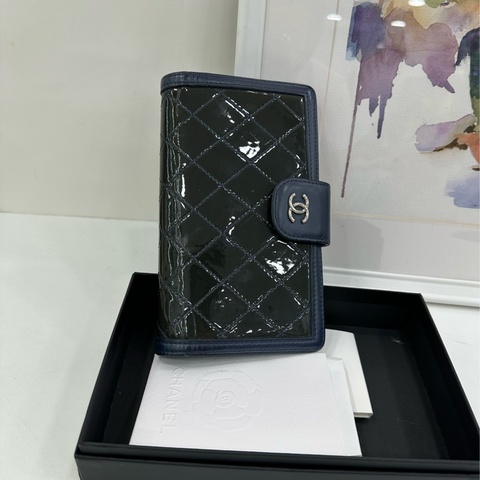 Chanel/香奈兒 拼色折疊錢包
