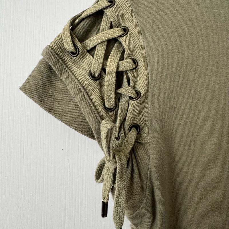 Dior綠綁帶上衣✨-4