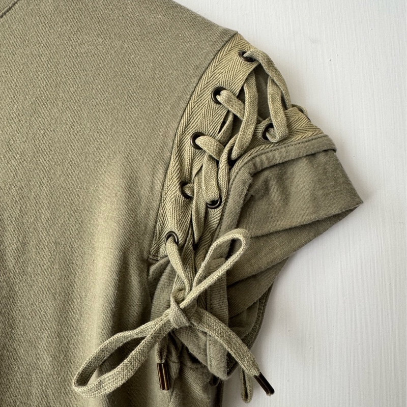 Dior綠綁帶上衣✨-5