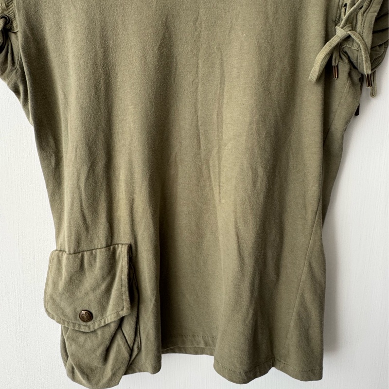 Dior綠綁帶上衣✨-7