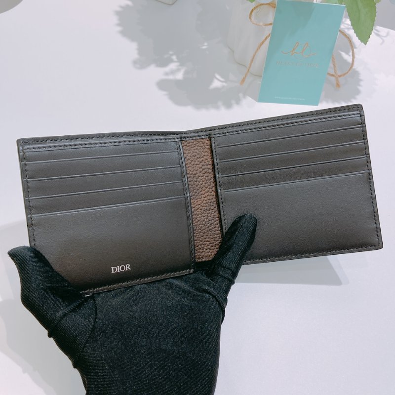 TW4811	Dior 迪奧暗花紋兩摺銀包 Bifold Wallet Brown Dior Gravity Vintage Leather-7