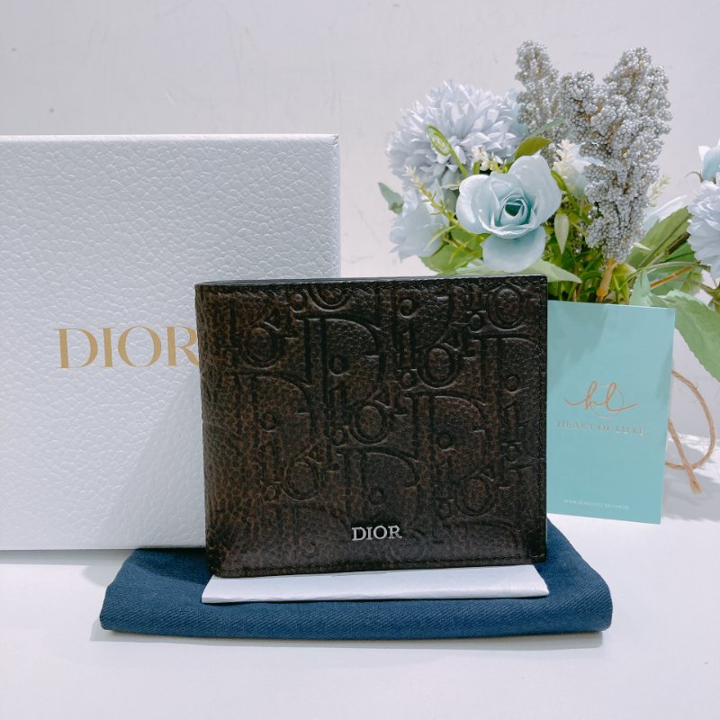 TW4811	Dior 迪奧暗花紋兩摺銀包 Bifold Wallet Brown Dior Gravity Vintage Leather-9