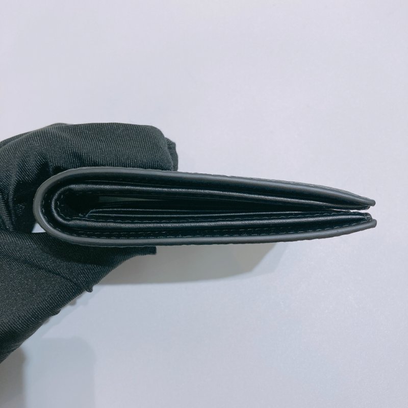 TW4812	Dior 迪奧暗花紋兩摺銀包 Bifold Wallet Black Dior Gravity Leather-2