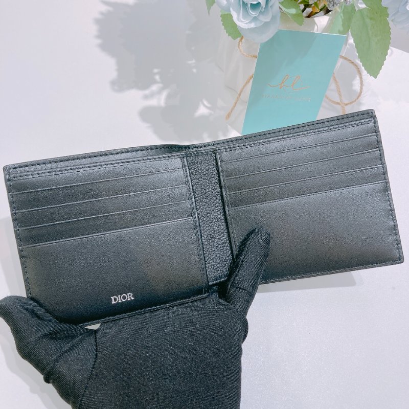 TW4812	Dior 迪奧暗花紋兩摺銀包 Bifold Wallet Black Dior Gravity Leather-6