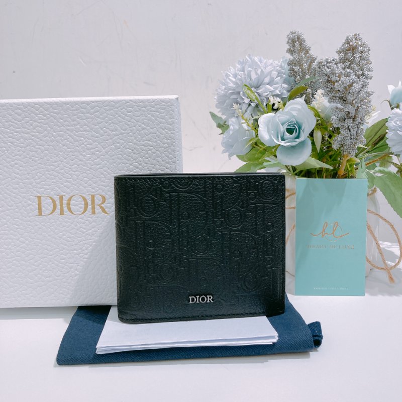 TW4812	Dior 迪奧暗花紋兩摺銀包 Bifold Wallet Black Dior Gravity Leather-10