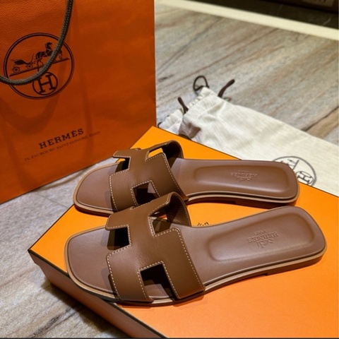 Hermès Oran涼鞋 金棕色38號