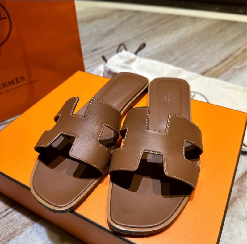 Hermès Oran涼鞋 金棕色38號-2