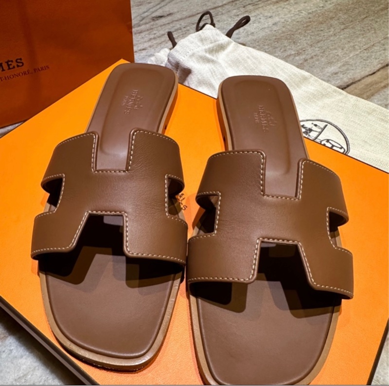Hermès Oran涼鞋 金棕色38號-4