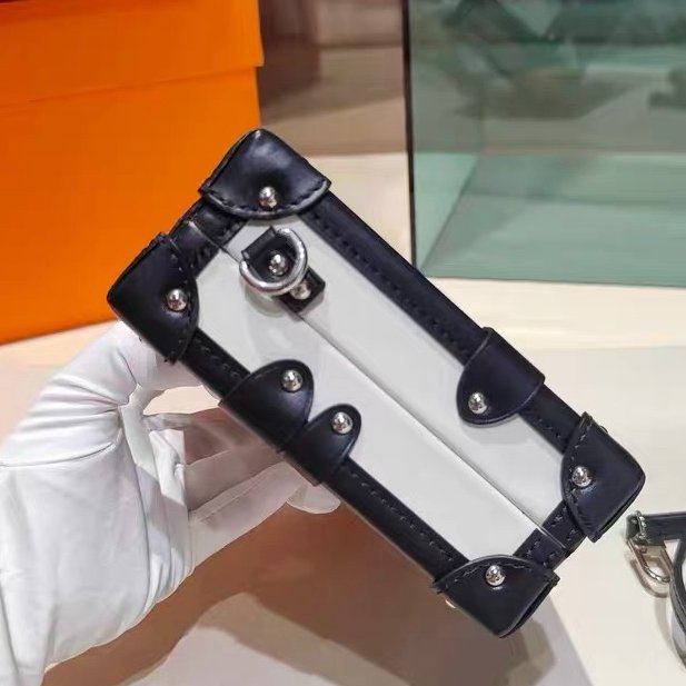 LV Petite Malle限量六拼色硬盒子包 20x12.5x5cm 99新配件肩帶 塵袋-3