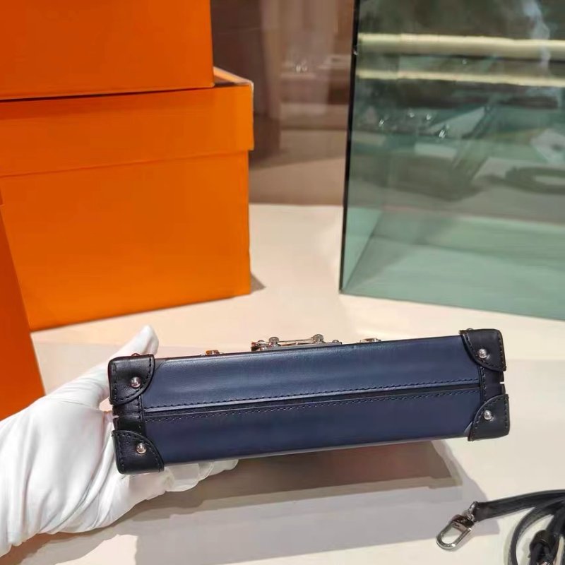 LV Petite Malle限量六拼色硬盒子包 20x12.5x5cm 99新配件肩帶 塵袋-4