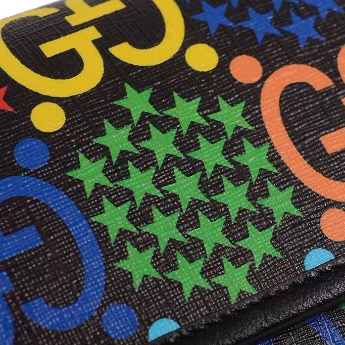Gucci  Psychedelic 魔幻跳跳糖彩色老花 帆布拼皮 胸包腰包 24 x 16 x 3 cm 99新配件塵袋-5