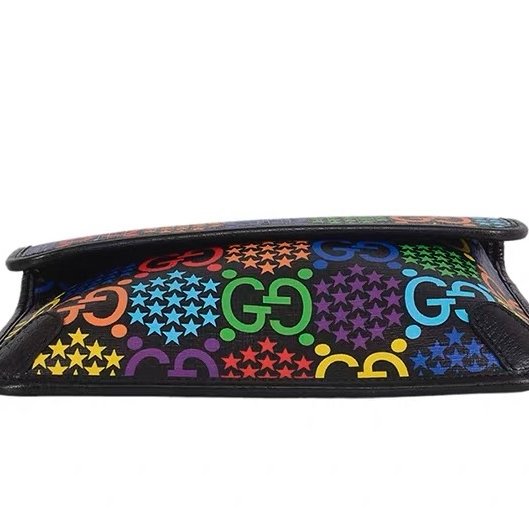 Gucci  Psychedelic 魔幻跳跳糖彩色老花 帆布拼皮 胸包腰包 24 x 16 x 3 cm 99新配件塵袋-6
