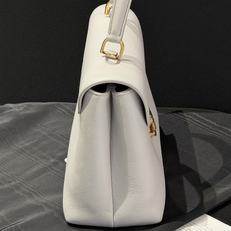 Celine 凱旋門 nino 灰色中號手提包 25 × 17.5 × 10cm 98新配件塵袋 肩帶-3