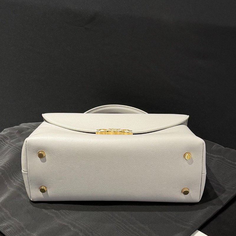 Celine 凱旋門 nino 灰色中號手提包 25 × 17.5 × 10cm 98新配件塵袋 肩帶-4