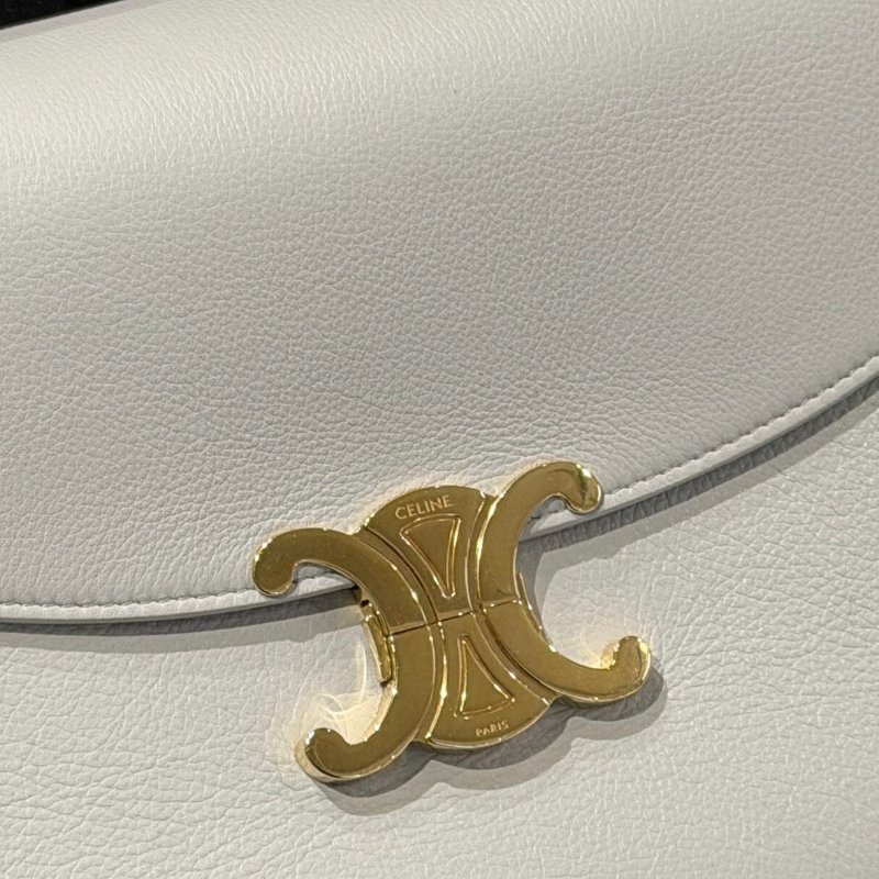 Celine 凱旋門 nino 灰色中號手提包 25 × 17.5 × 10cm 98新配件塵袋 肩帶-6