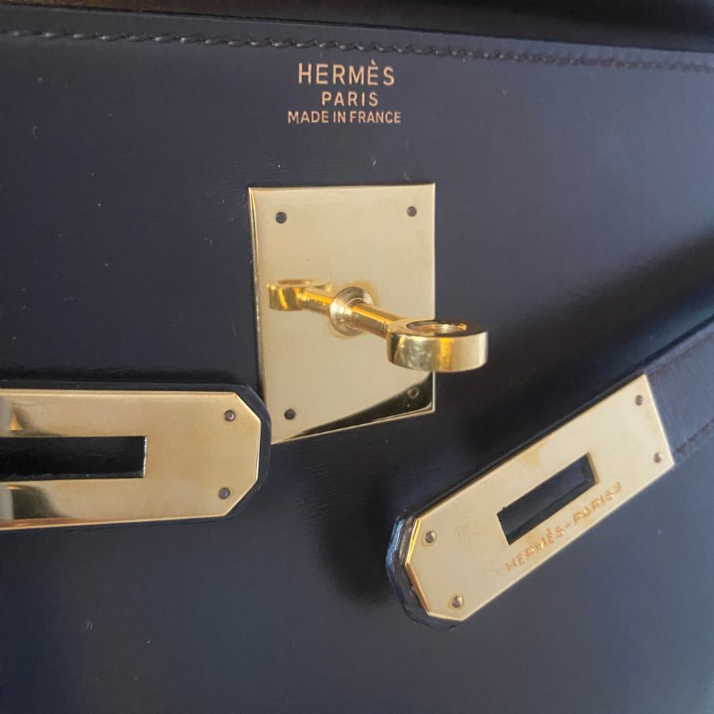 愛馬仕 Hermes Kelly 32 Box Calf 巧克力啡色 金扣 GHW 凱莉32 中古-4