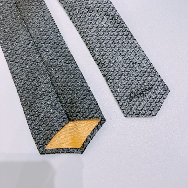 TW4804	Goyard 戈雅經典花紋領帶Tie Eldredge Bicolore Gris-2