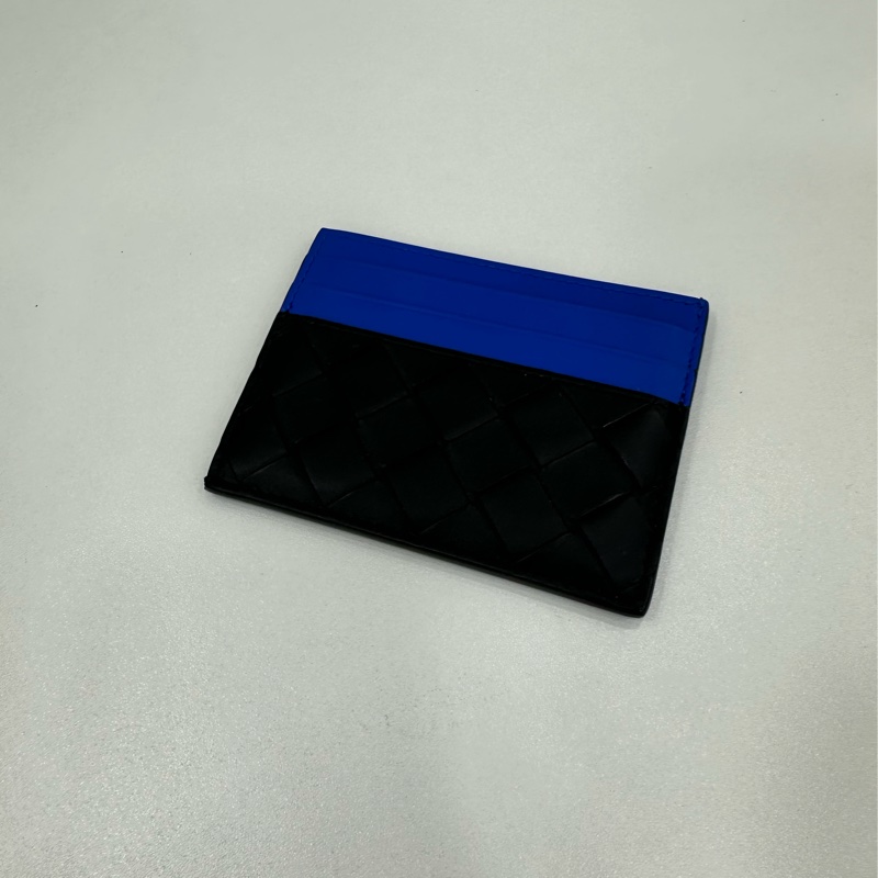 BV葆蝶家牛皮拼色Intrecciato編織卡包-2