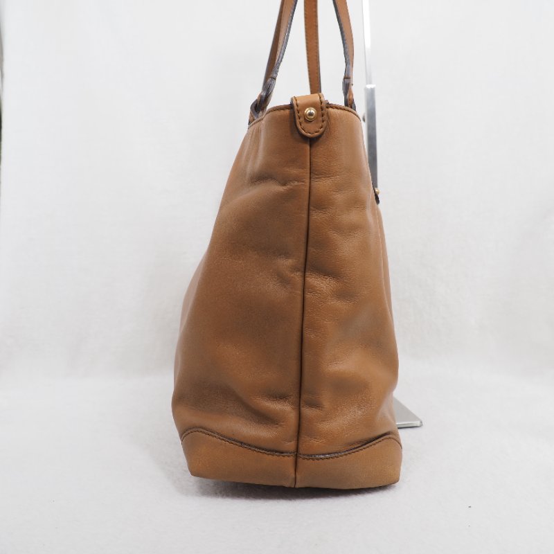 Gucci Brown Leather Craft Tote 焦糖啡色拼原色蟒蛇皮托特包-3